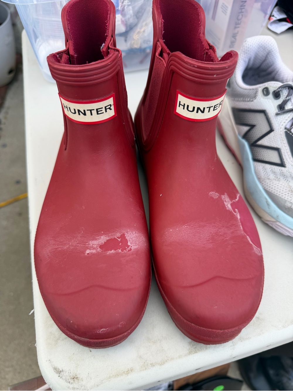 Hunter Red Ankle Rain Boots